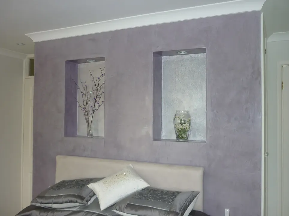 Travertino polished plaster in heritage alcove